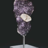 AN ATTRACTIVE SPECIMEN OF AMETHYST WITH CENTRAL CALCITE POINT - photo 2