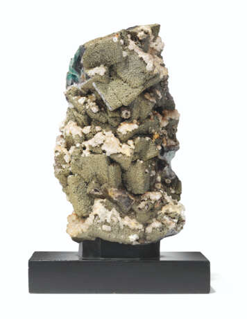 AN UPRIGHT SPECIMEN OF FLUORITE AND PYRITE - photo 2