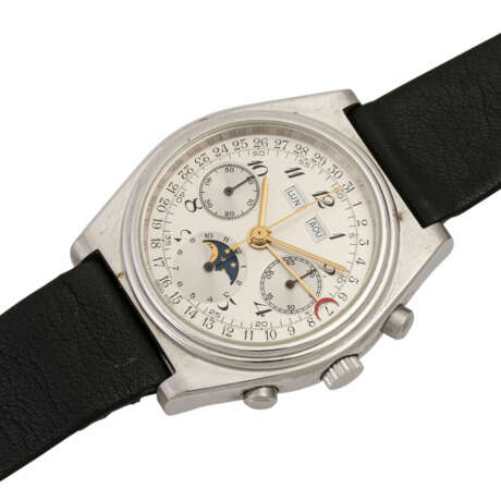 VINTAGE Chronograph mit Tag/Datum und Mondphasen. Armbanduhr. - photo 4