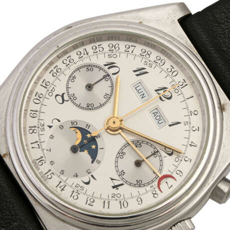 VINTAGE Chronograph mit Tag/Datum und Mondphasen. Armbanduhr. - photo 5