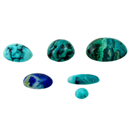 Konvolut grüne und blaue Steine - Foto 1