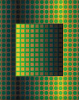 Victor Vasarely (Pecs 1906 - Parigi 1997): ZETT-1 Yellow/Green 1972