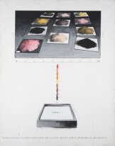 Fabrizio Plessi (Reggio Emilia 1940): Dall'acquabiografico - Undici materiali che a contatto con l'acqua, danno undici differenti reazioni 1973