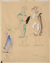 Lucio Fontana (Rosario 1899 - Comabbio 1968): Studi per maschere 1952