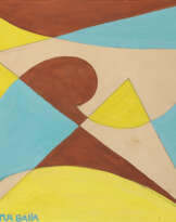 Giacomo Balla (Torino 1871 - Roma 1958): Motivo per mattonella con linee di velocità e di spazio 1925-1930