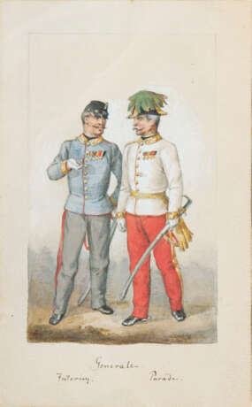 Paar Gegenstücke: Infanteristen und Generäle in Uniform. Franz Skarbina - фото 2