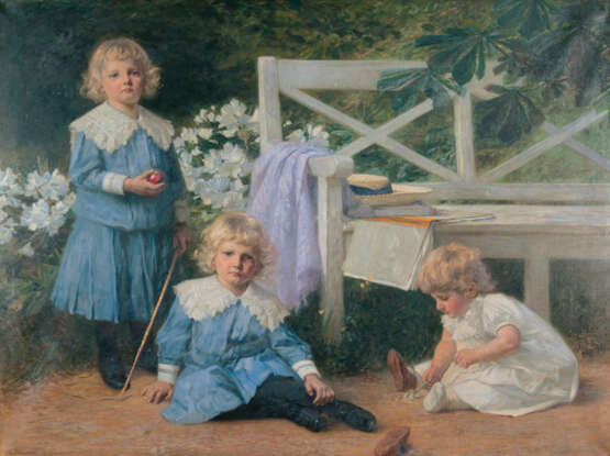 Drei Kinder im Garten. Wilhelm Claudius - фото 1