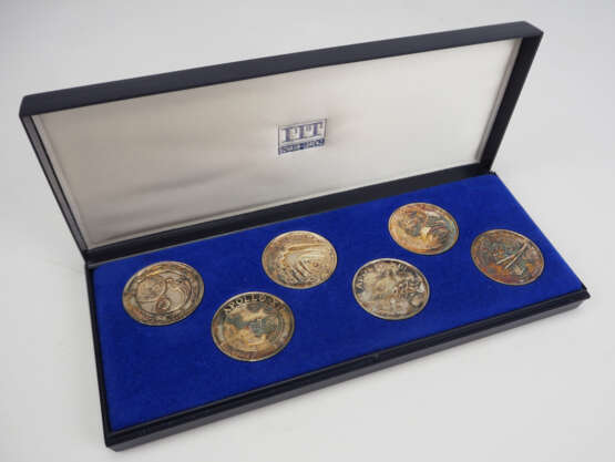 Apollo-Münzen im Etui - 6 Exemplare SILBER. - фото 1