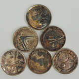 Apollo-Münzen im Etui - 6 Exemplare SILBER. - photo 2