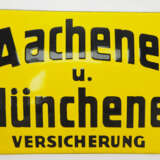 Emailieschild Aachener und Münchener Versicherung. - фото 1