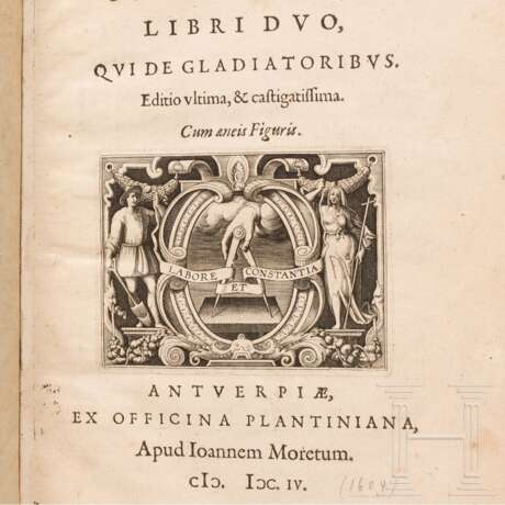 Iustus Lipsius, "Saturnalium Sermonum Libri Duo, Qui de Gladiatoribus", Antwerpen, 1604 - Foto 5