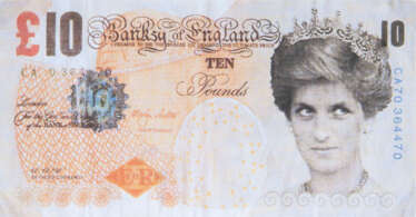 Difaced Tenner - Zehn-Pfund-Note mit Konterfei von Prinzessin DianaBanksy