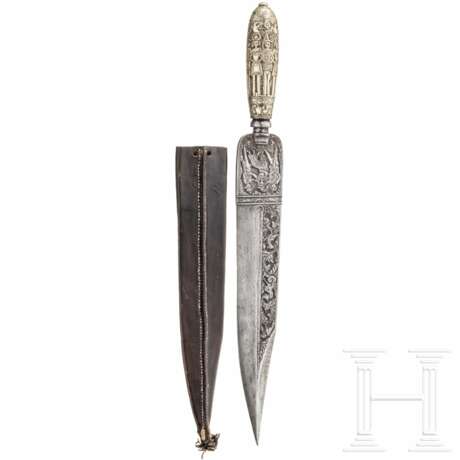 Großes Messer mit Eisenschnittdekor, Ligurien, um 1800 - Foto 2