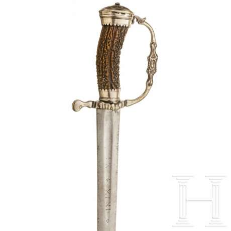 Silbermontiertes Jagdschwert, deutsch, um 1680 - Foto 5