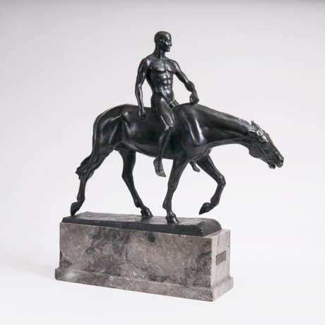 Bronze-Skulptur 'Reiter'. Albert Hinrich Hussmann - photo 1