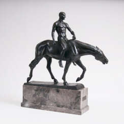 Bronze-Skulptur 'Reiter'. Albert Hinrich Hussmann