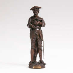 Bronze-Skulptur 'Spadassin'. Ernest Justin Ferrand
