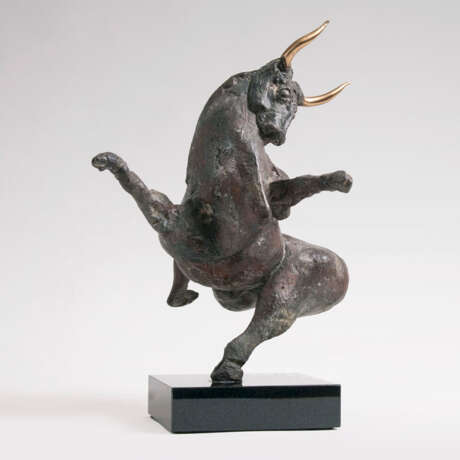 Bronze-Skulptur 'Tanzender Stier'. Wim Steins - photo 1
