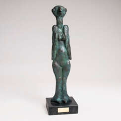 Bronze-Skulptur 'Vogelfrau I' aus dem Zyklus 'Gemischte Gesellschaft'. Günter Grass