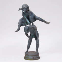 Bronze-Skulptur 'Bockspringer'. Wolfgang Binding