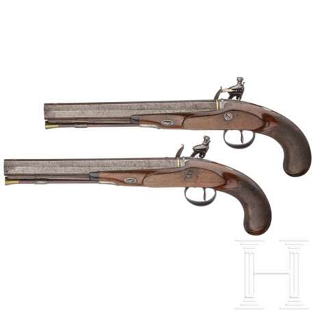 Ein Paar Steinschloss-Duellpistolen, Edward Patrick, Liverpool, um 1810 - фото 3