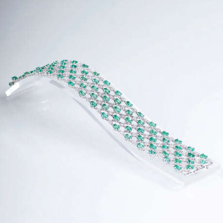 Extravagantes Smaragd-Brillant-Armband - Foto 2