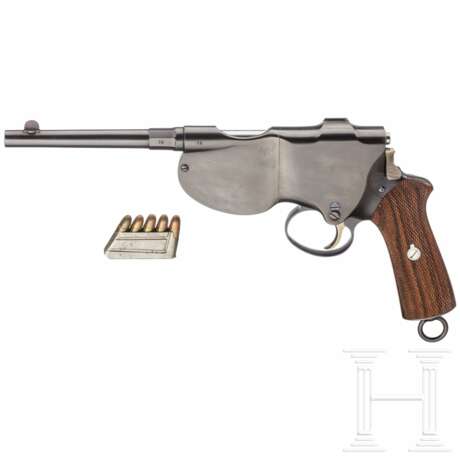 Schönberger-Laumann Modell 1894-II (die erste Selbstladepistole!), mit Laderahmen - photo 2