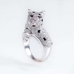 Extravaganter Brillant-Ring 'Leopard'