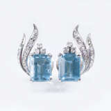 Paar Aquamarin-Diamant-Ohrringe - photo 1