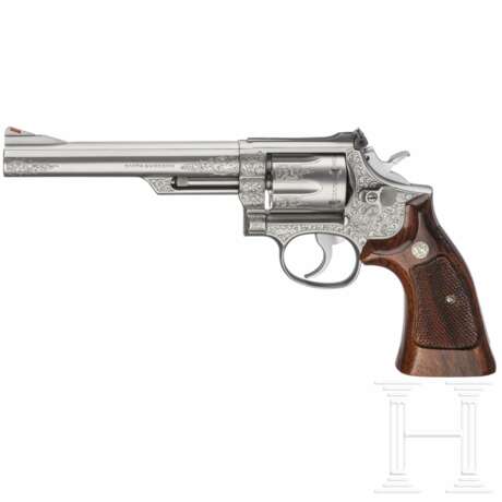 Smith & Wesson Modell 66-1, "The .357 Combat Magnum Stainless", graviert, in Kassette - Foto 2