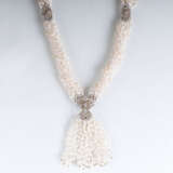 Außergewöhnliches Vintage Perlen-Brillant-Collier - фото 1