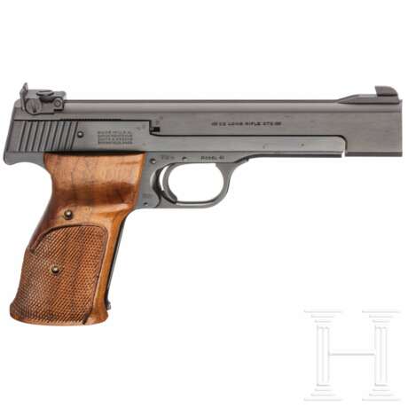 Smith & Wesson Modell 41, "The .22 Rimfire Single Action Target Pistol", im Karton - фото 4