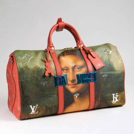 Luxuriöse Masters LV x Koons Keepall 50 'Da Vinci'. Louis , in Kooperation mit Jeff Koons - Foto 1