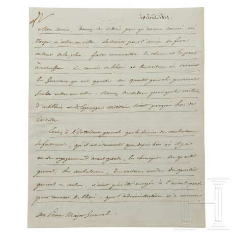 Napoleon I. – eigenhändig signierter Brief, Smolensk, 20.8.1812 - photo 1