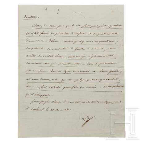 Napoleon I. – eigenhändig signierter Brief, Smolensk, 20.8.1812 - Foto 2