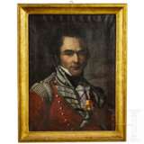 Hauptmann Edmund Tugginer im de Roll's Regiment – Portraitgemälde, datiert 1821 - Foto 1