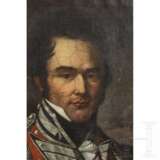 Hauptmann Edmund Tugginer im de Roll's Regiment – Portraitgemälde, datiert 1821 - Foto 3