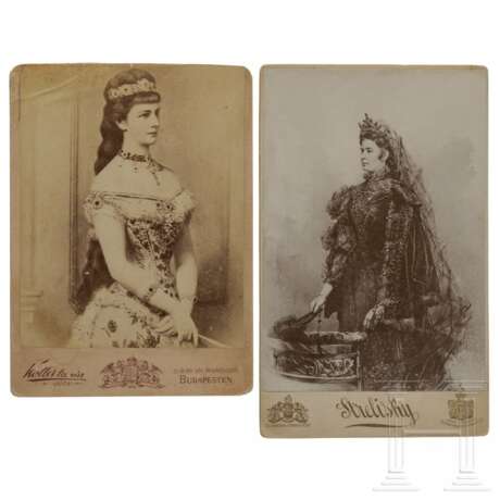 Kaiserin Elisabeth von Österreich – zwei Carte de Visite-Aufnahmen, um 1870 bzw. 1890 - photo 1