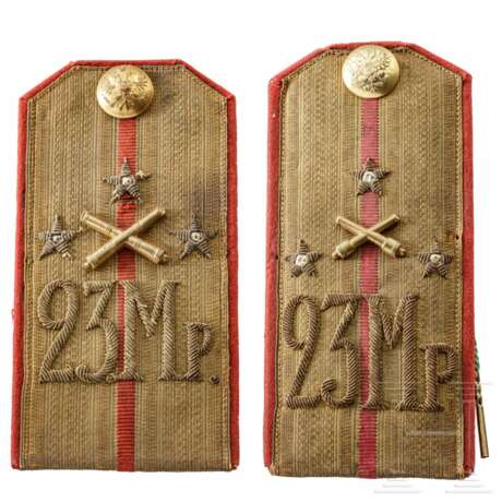 Ein Paar Schulterstücke für einen Hauptmann des 23. Mörser/Mortar-Regiments, Russland, um 1910/15 - фото 2
