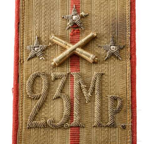 Ein Paar Schulterstücke für einen Hauptmann des 23. Mörser/Mortar-Regiments, Russland, um 1910/15 - фото 1