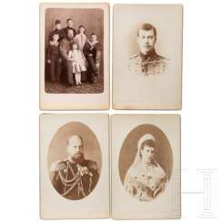 Vier Geschenkfotos der Zarenfamilie, Russland, zwischen 1880-1910