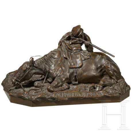 Bronzefigur eines russischen Kavalleristen vom Bildhauer Grachev, Gießerei Werfel, Russland, datiert 1877 - photo 2