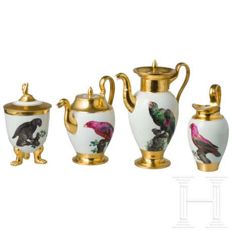 König Maximilian I. Joseph von Bayern – einzigartiges Kaffee- und Teeservice mit Papageien-Motiven, Porzellanmanufaktur Nymphenburg, um 1810/20 - Foto 2