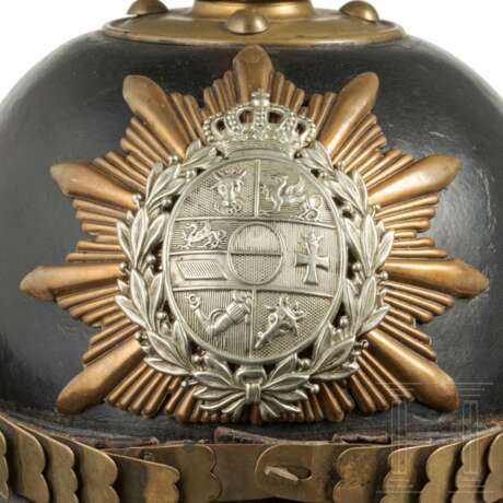 Helm M 1868 für einen Feldwebel im Grenadier-Regiment Nr. 89 bzw. Füsilier-Rgt. 90 - фото 6