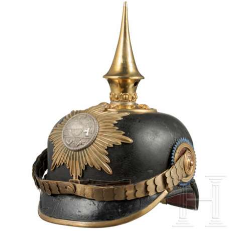 Helm für Offiziere im Großherzoglich Mecklenburgischen Grenadier-Regiment Nr. 89, II. Bataillon, um 1900 - Foto 1