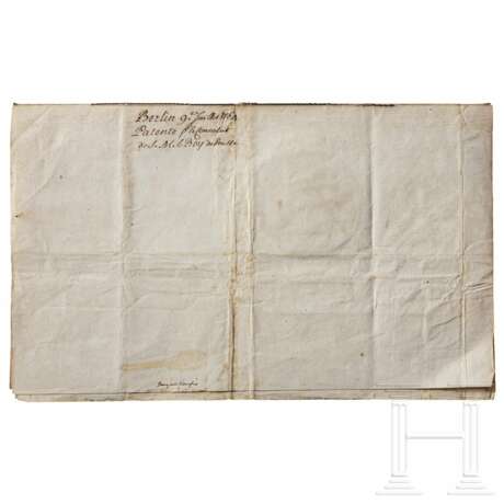 König Friedrich II. - Patent für den Konsul in Genua, datiert 1764 - Foto 3