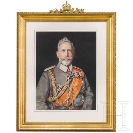 Kaiser Wilhelm II. – Portrait in feldgrauer Uniform - Foto 1