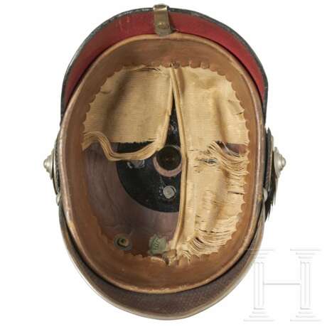 Helm für Offiziere des Pionier-Bataillons Nr. 10, um 1900 - Foto 5