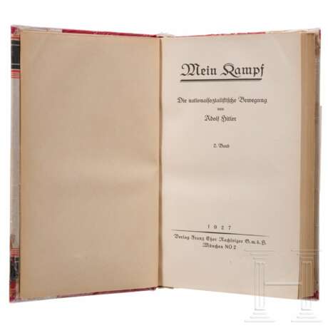 Margarethe Bauderer – "Mein Kampf" 1927 Band 2 im Schuber mit weihnachtlicher Widmung von Adolf Hitler - photo 4