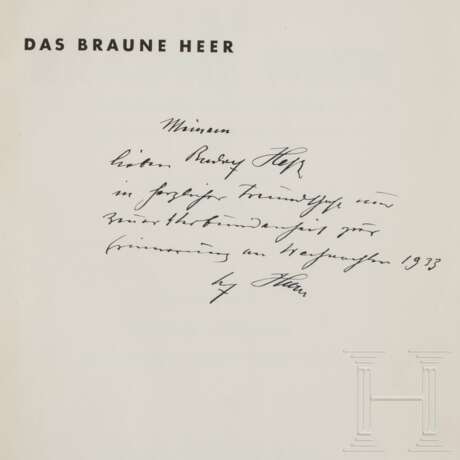 Rudolf Heß – "Bilder vom Kampf - Das Braune Heer" mit eigenhändiger Widmung Hitlers - фото 4